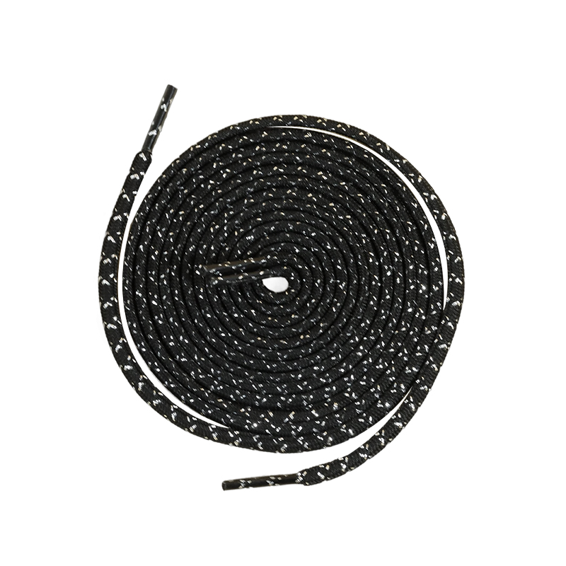 6MM Colorful Silver Onion Solid Flash Oval Shoelaces